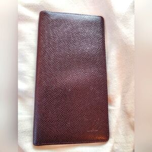Louis Vuitton LV Taiga Long Wallet Brown